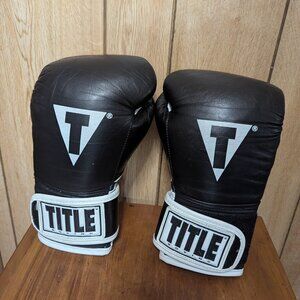 Title Black Boxing Gloves.  In good condition.